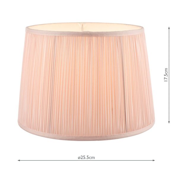 Laura Ashley Hemsley Pleated Silk Empire Drum Shade Pink 25cm/10 inch - Image 7