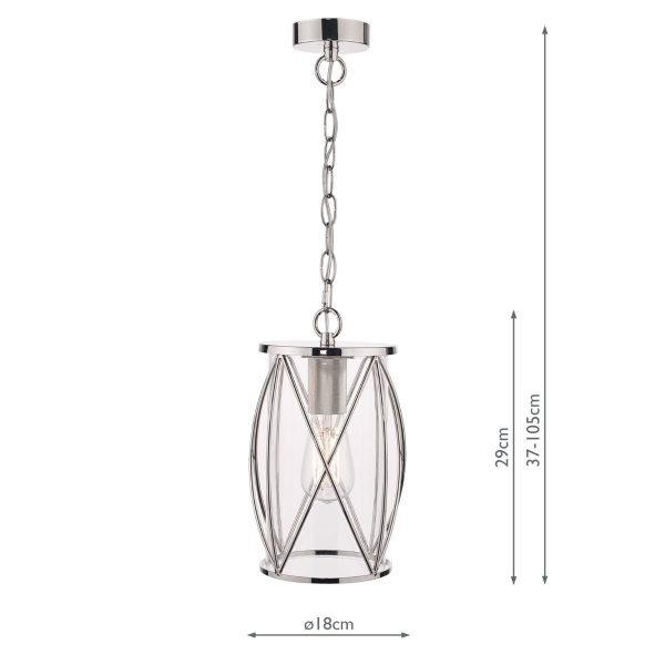 Laura Ashley Beckworth Polished Nickel Lattice 1 Light Ceiling Light - Image 5