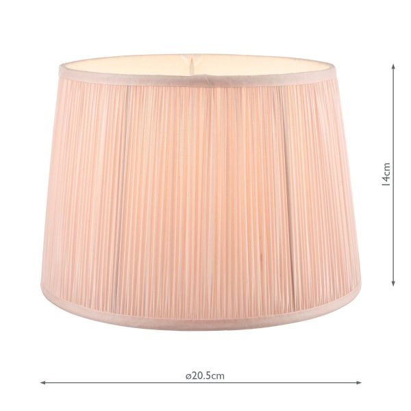 Laura Ashley Hemsley Pleated Silk Empire Drum Shade Pink 20cm/8 inch - Image 7