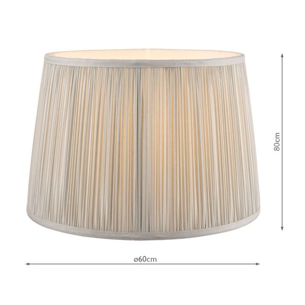 Laura Ashley Hemsley Pleated Silk Empire Drum Shade Silver 20cm/8 inch - Image 7