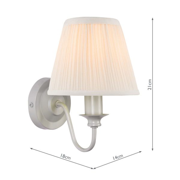 Laura Ashley - Ellis Wall Light Grey with Shade - Image 4