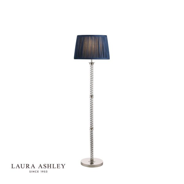 Laura Ashley Louis Twisted Glass, Polished Nickel Column Floor Lamp Base