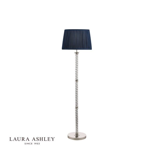 Laura Ashley Louis Twisted Glass, Polished Nickel Column Floor Lamp Base - Image 2