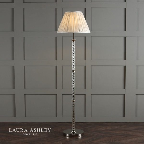 Laura Ashley Louis Twisted Glass, Polished Nickel Column Floor Lamp Base - Image 4