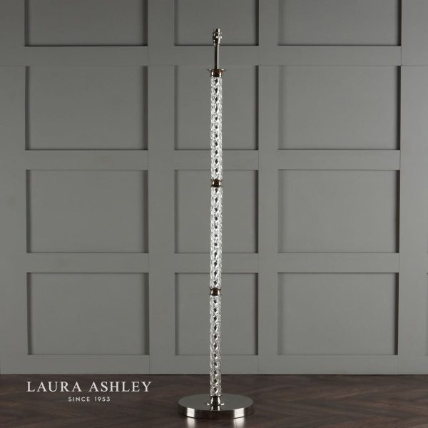 Laura Ashley Louis Twisted Glass, Polished Nickel Column Floor Lamp Base - Image 5