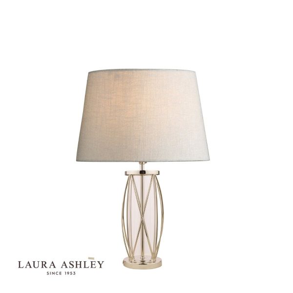 Laura Ashley Beckworth Polished Nickel Lattice Table Lamp Base Small