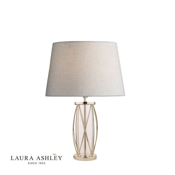 Laura Ashley Beckworth Polished Nickel Lattice Table Lamp Base Small - Image 2