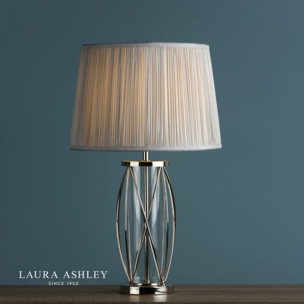 Laura Ashley Beckworth Polished Nickel Lattice Table Lamp Base Small - Image 5