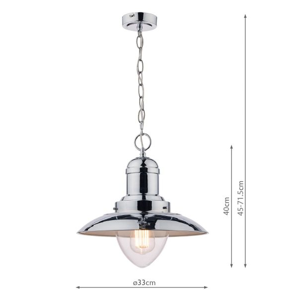 Laura Ashley Corbridge Pendant Polished Chrome - Image 5