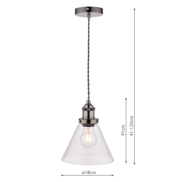 Laura Ashley Isaac Brushed Chrome 1 Light Pendant Ceiling Light - Image 4