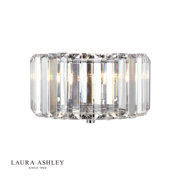 Laura Ashley - Fernhurst Wall Light Polished Chrome Glass