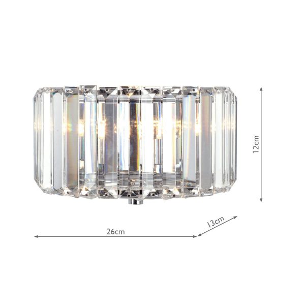 Laura Ashley - Fernhurst Wall Light Polished Chrome Glass - Image 3