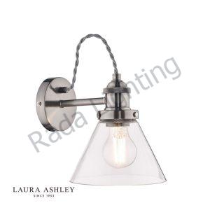 Laura Ashley Isaac Brushed Chrome 1 Light Wall Light