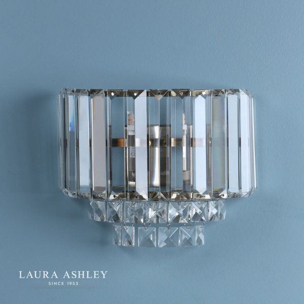 Laura Ashley Vienna Crystal & Antique Brass Wall Light - Image 3