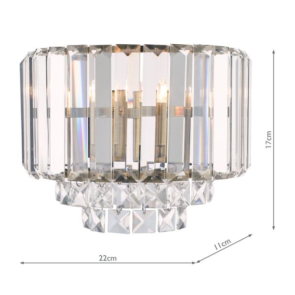 Laura Ashley Vienna Crystal & Antique Brass Wall Light - Image 4