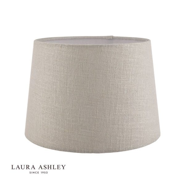 Laura Ashley Bacall Linen Empire Drum Shade Silver 25cm/10 inch - Image 2