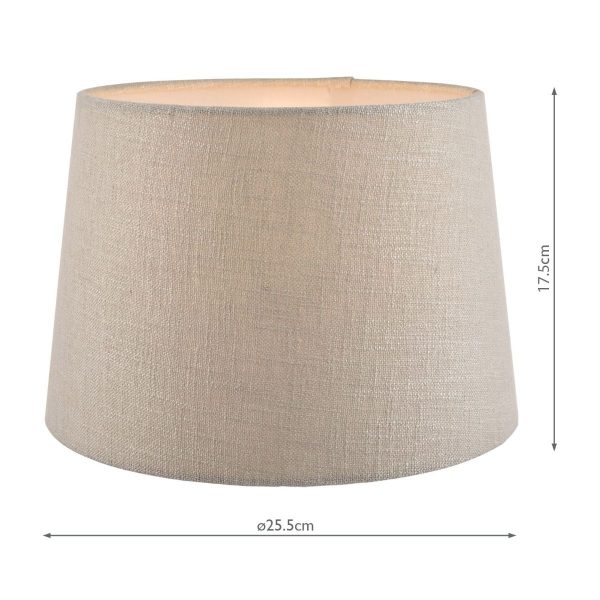 Laura Ashley Bacall Linen Empire Drum Shade Silver 25cm/10 inch - Image 5