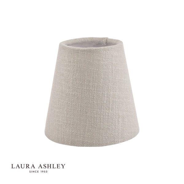 Laura Ashley Bacall Linen Empire Drum Shade Silver 12.5cm/5 inch - Image 2