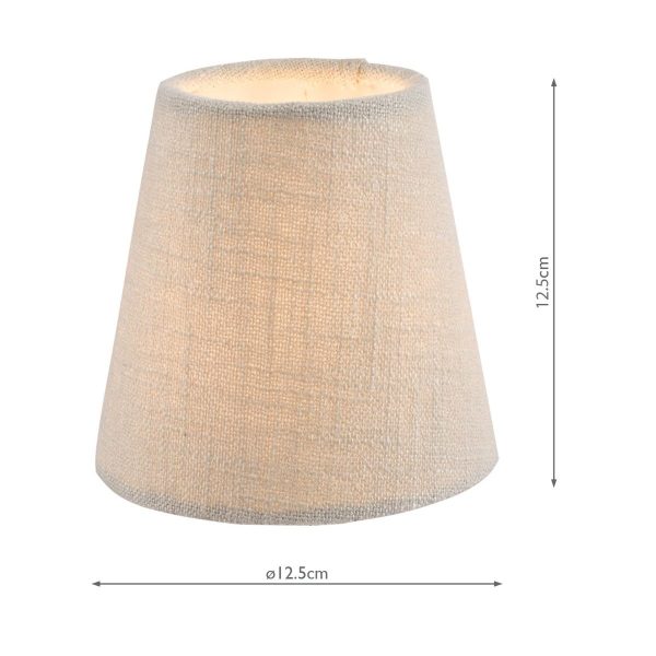 Laura Ashley Bacall Linen Empire Drum Shade Silver 12.5cm/5 inch - Image 5