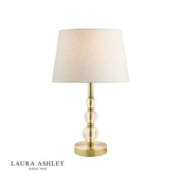 Laura Ashley Selby Small Table Lamp Antique Brass & Glass Ball Base Only