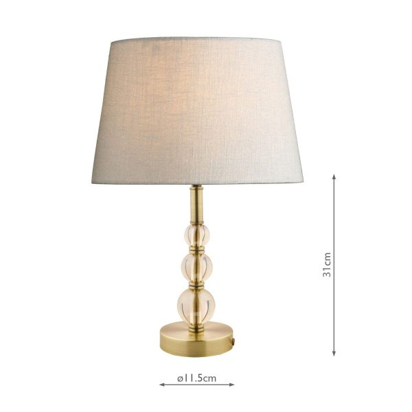 Laura Ashley Selby Small Table Lamp Antique Brass & Glass Ball Base Only - Image 8