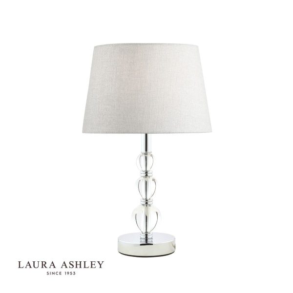 Laura Ashley Selby Small Table Lamp Polished Nickel & Glass Ball Base Only - Image 2