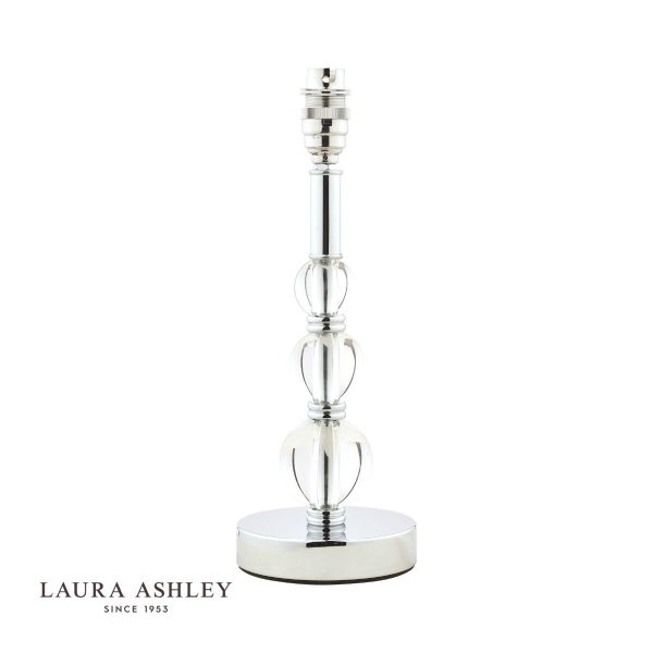 Laura Ashley Selby Small Table Lamp Polished Nickel & Glass Ball Base Only - Image 3