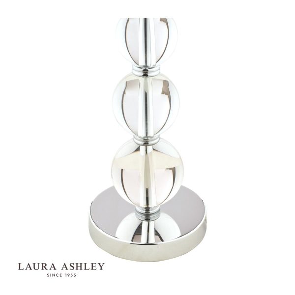 Laura Ashley Selby Small Table Lamp Polished Nickel & Glass Ball Base Only - Image 4