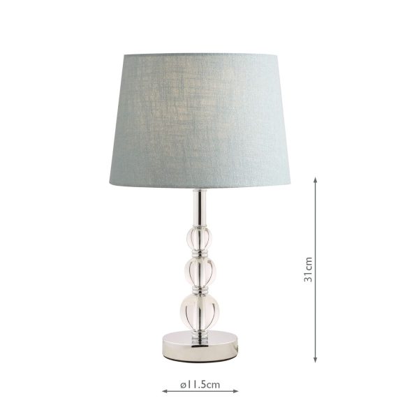 Laura Ashley Selby Small Table Lamp Polished Nickel & Glass Ball Base Only - Image 9