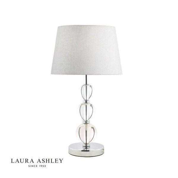 Laura Ashley Selby Large Table Lamp Polished Nickel & Glass Ball Base Only - Image 2