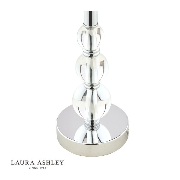 Laura Ashley Selby Large Table Lamp Polished Nickel & Glass Ball Base Only - Image 3