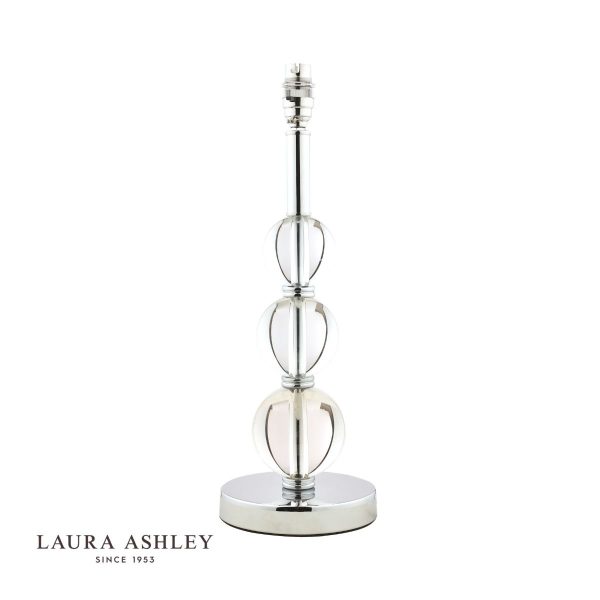 Laura Ashley Selby Large Table Lamp Polished Nickel & Glass Ball Base Only - Image 4