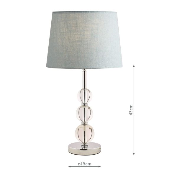 Laura Ashley Selby Large Table Lamp Polished Nickel & Glass Ball Base Only - Image 8