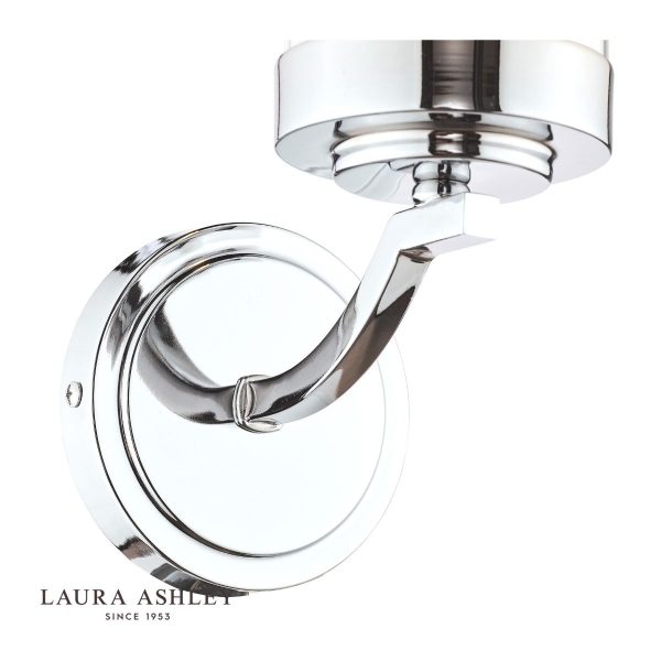 Laura Ashley Joseph Wall Light Polished Chrome Glass - Image 3