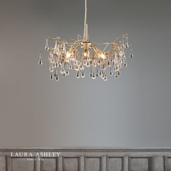 Laura Ashley Willow 3 Light Pendant Ceiling Light - Image 3