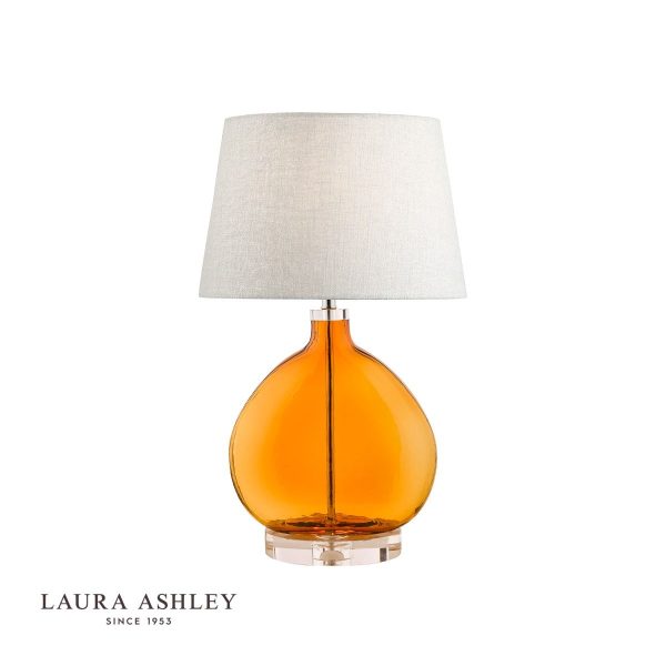 Laura Ashley Amber Table Lamp Amber Glass Polished Chrome Base Only - Image 2