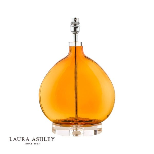 Laura Ashley Amber Table Lamp Amber Glass Polished Chrome Base Only - Image 3