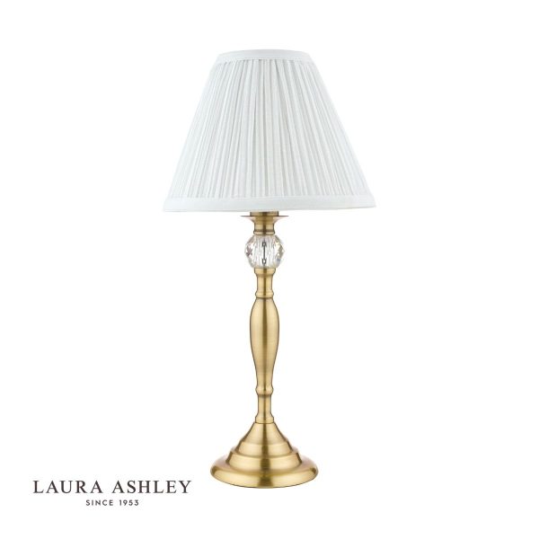 Laura Ashley Ellis Table Lamp Antique Brass With Ivory Shade - Image 2