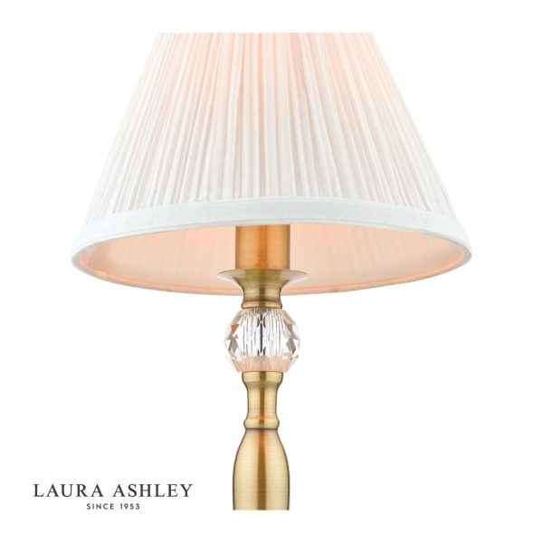 Laura Ashley Ellis Table Lamp Antique Brass With Ivory Shade - Image 3