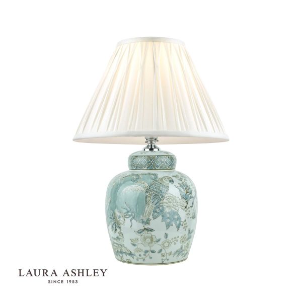 Laura Ashley Elizabeth Ceramic Table Lamp With Bird Print Design Base Only