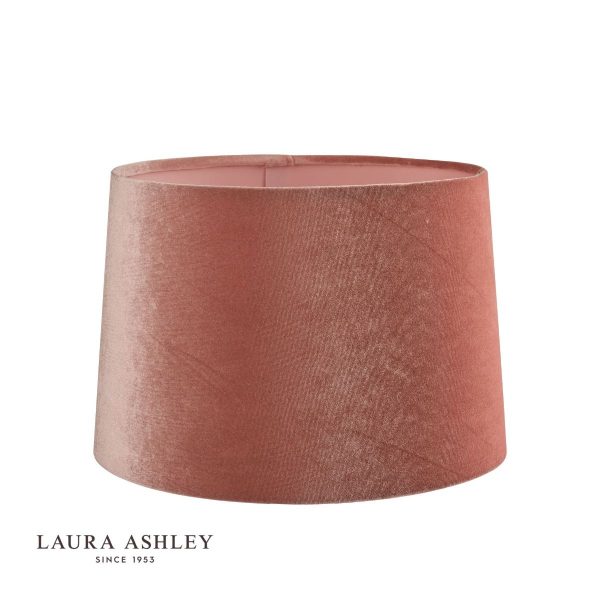 Laura Ashley Velvet Empire Drum Shade Blush Pink 25cm/10 inch - Image 2