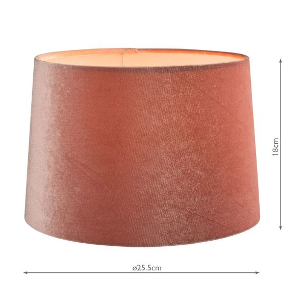 Laura Ashley Velvet Empire Drum Shade Blush Pink 25cm/10 inch - Image 4