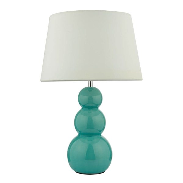 Mia Table Lamp Teal Ceramic Base Only - Image 3