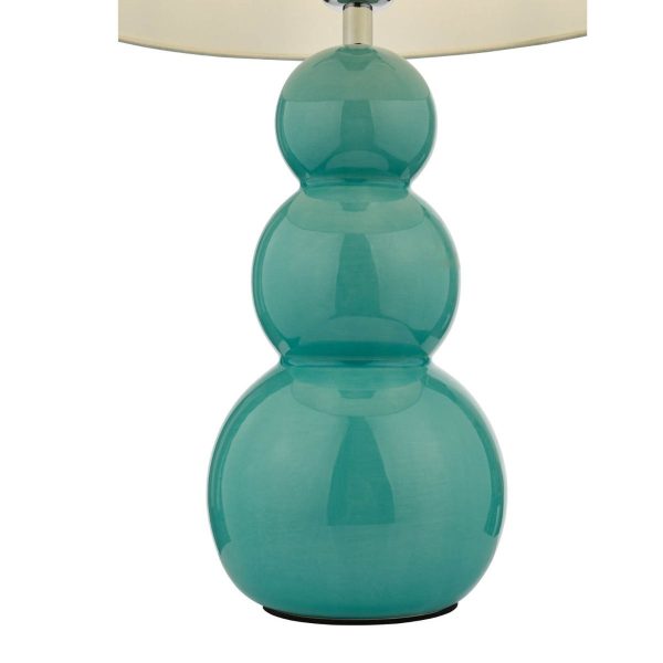 Mia Table Lamp Teal Ceramic Base Only - Image 4