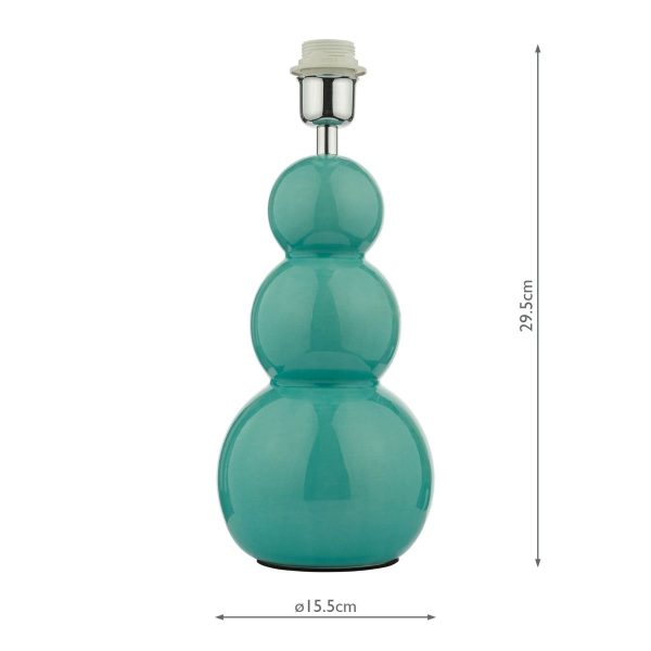 Mia Table Lamp Teal Ceramic Base Only - Image 5