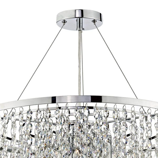 Pescara 5 Light Round Pendant Decorative Crystal - Image 2