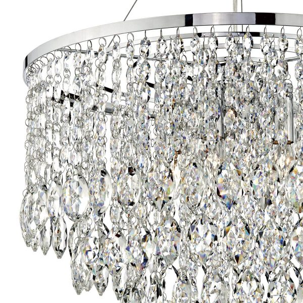 Pescara 5 Light Round Pendant Decorative Crystal - Image 3