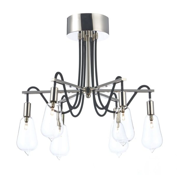 Scroll 6 Light Semi Flush Polished Nickel - Image 5