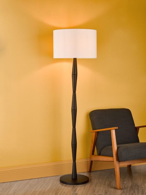 Sierra Floor Lamp Black With Shade - Image 6