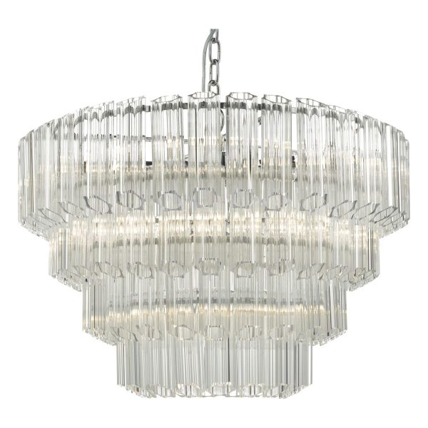 Tuvalu 9lt Pendant Glass & Polished Chrome - Image 2